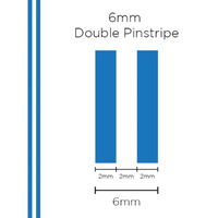 Pinstripe Double Medium Blue 6mm x 10m
