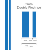 Pinstripe Double Medium Blue 12mm x 10mt