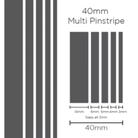 Pinstripe Multi Charcoal 40mm x 10m