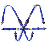 Harness FIA Approved 6 Point Hans Homologated 3" - 2" Blue