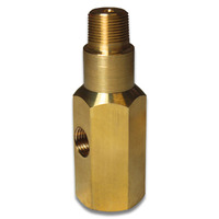 Gauge T-Piece Brass Adaptor Brass 1/4" NPT Sender