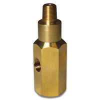 Gauge T-Piece Brass Adaptor Brass 1/8" BSP Sender