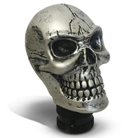 Skull Gear Knob Silver
