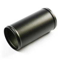 Pipe 102mm Ø x 200mm Aluminium Black Gloss