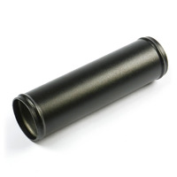 Pipe 63mm Ø x 200mm Aluminium Black Powder Coat