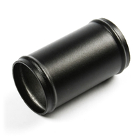 Pipe 76mm Ø x 100mm Aluminium Black Gloss