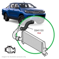 Toyota Hilux 2.4L 2.8L 1GD 2GD Silicone Intercooler Pipe Hot Side Top