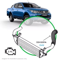 Mitsubishi Triton MQ-MR, Pajero Sport QE-QF 2.4L Cold Side (Short) Silicone Intercooler
