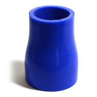 Straight 4 Ply Silicone Reducer 38mm x 51mm x 76mm Blue