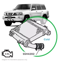 Nissan GU Patrol Y61 ZD30 DI Cold Side from Intercooler to Mid Pipe