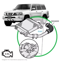 Nissan GU Patrol Y61 ZD30 DI Cold Side from Mid Pipe to TB