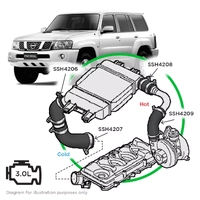 Nissan GU Patrol Y61 ZD30 CRD Intercooler Hose Complete Kit