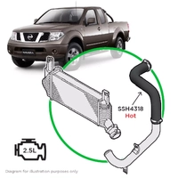 Nissan Navara D40 YD25 2.5 Hot Side Union Hose (Long)