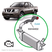 Nissan Navara D40 Pathfinder R51 V9X V6 Silicone Intercooler Cold Side 2nd (Middle) Stage