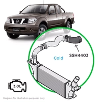 Nissan Navara D40 Pathfinder R51 V9X V6 Silicone Intercooler Cold Side 3rd Stage