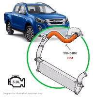 Isuzu Dmax/MU-X 3.0 2016-20 Red Hot Side Turbo to Joiner