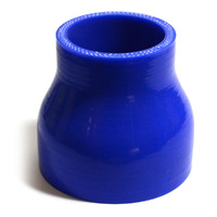 Straight 4 Ply Silicone Reducer 51mm x 70mm x 76mm Blue