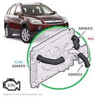 Holden Captiva TD CG 2.0 07-11 Intercooler Hose Kit