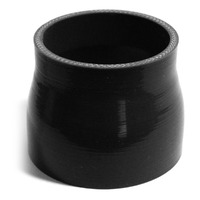 Straight 4 Ply Silicone Reducer 76mm x 89mm x 76mm Black