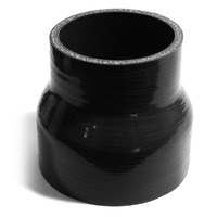 Straight 4 Ply Silicone Reducer 82mm x 102mm x 102mm Black