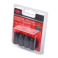 Silicone Vacuum Blanking Cap 10mm (3/8") Pack 4