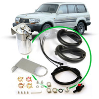 Oil Catch Tank Full Kit Landcruiser 80 Series 1HD 90-98 Polished Can