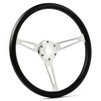 Steering Wheel Poly 15" ADR Classic Brushed Alloy Slotted