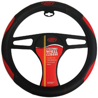 Steering Wheel Cover Black-Red Poly With Logo 380mm