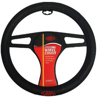 Steering Wheel Cover Black Poly With Logo 380mm