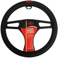 Steering Wheel Cover Black Poly With Logo 380mm