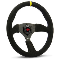 Steering Wheel Suede 14" ADR Tokyo Motorsport  Black Spoke + Indicator