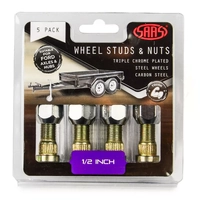 Trailer Wheel Studs and Nuts 1/2 5 Pack