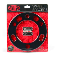 Wheel Spacer Pair Universal 6 Stud 6mm Black