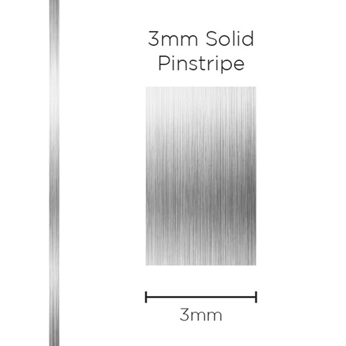 Pinstripe Solid Silver 3mm x 10m