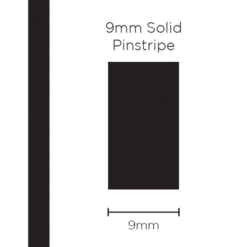Pinstripe Solid Black 9mm x 10mt