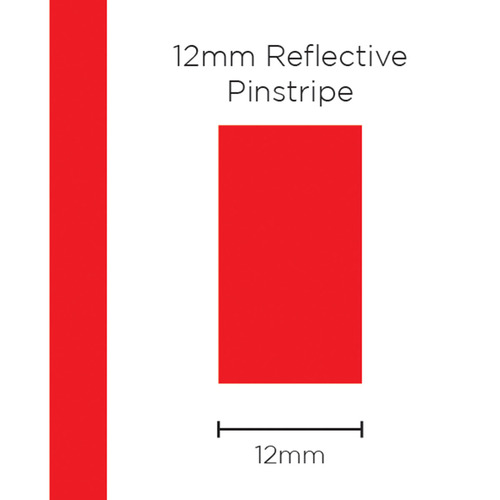 Pinstripe Reflective Red 12mm x 1mt