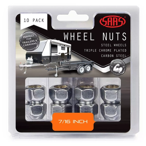 Wheel Nuts OE Open End 7/16 UNF Chrome 10Pk