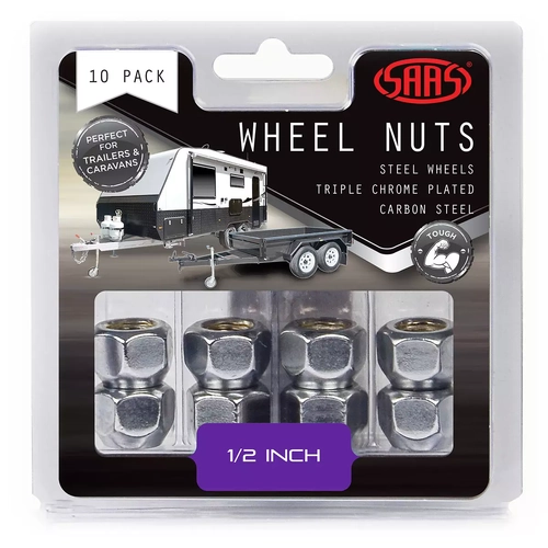 Wheel Nuts OE Open End 1/2 UNF Chrome 10Pk