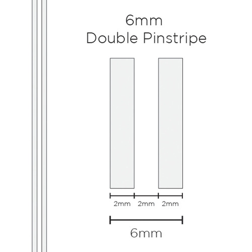 Pinstripe Double White 6mm x 10mt