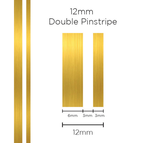 Pinstripe Double Gold 12mm x 10mt