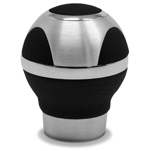 Leather Ball Gear Knob Black- Alloy Insert