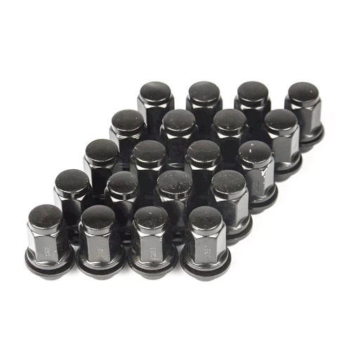 Wheel Nut Toyota 12x1.5 Black Closed End Taper 47mm Long with Washer