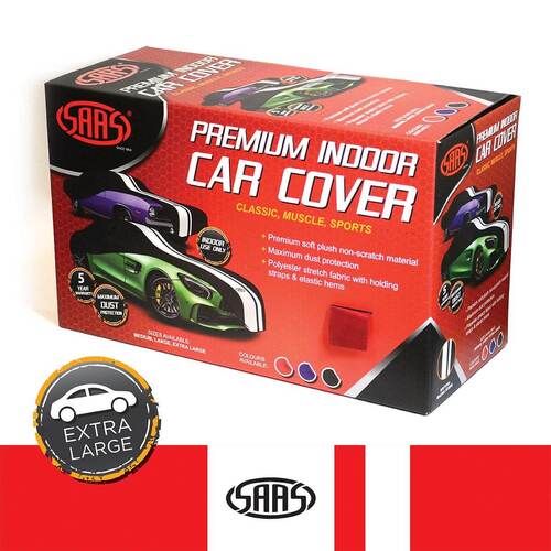Car Cover Indoor Classic Extra Large 5.7m Red With White Stripes