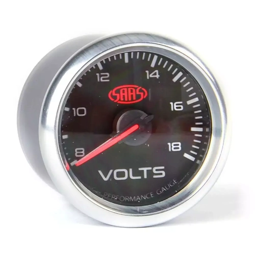 Volt Gauge 8v-18v 52mm Muscle Series 3 Black 12V