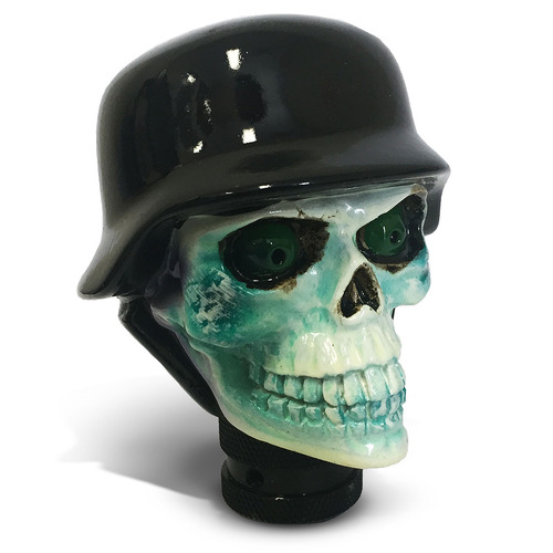 Skull Gear Knob with Helmet White