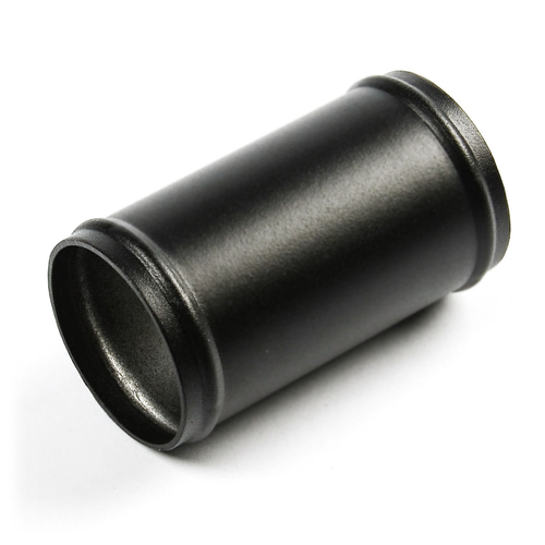 Pipe 76mm Ø x 100mm Aluminium Black Gloss