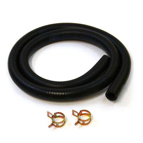 Oil Resistant Hose 12mm (1/2) ID x 1M + 2 Clamps