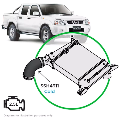 Nissan Navara D22 YD25 2.5 Cold Side Intercooler Hose