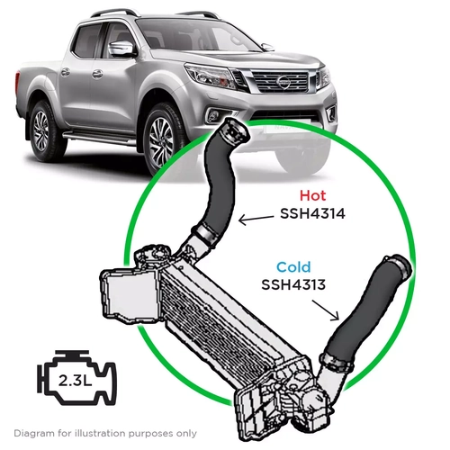 Nissan Navara D23 NP300 2.3 Intercooler Hose Kit