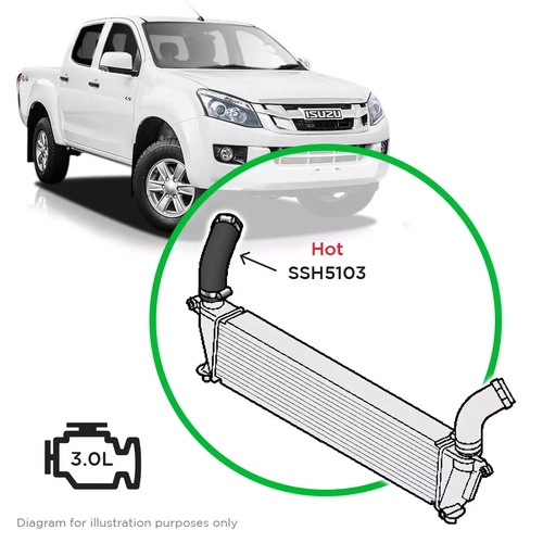 Isuzu Dmax/MU-X 3.0 2012-16 Hot Side Joiner to Intercooler